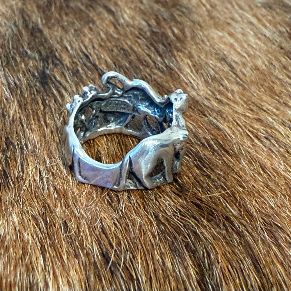 Sterling Silver Cat Ring Size 6 - Picture 6 of 12